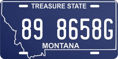 MT license plate 898658G