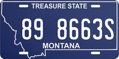 MT license plate 898663S