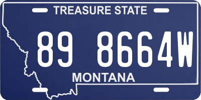 MT license plate 898664W