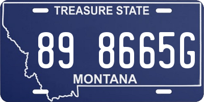 MT license plate 898665G