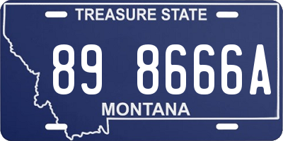 MT license plate 898666A