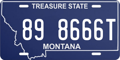 MT license plate 898666T