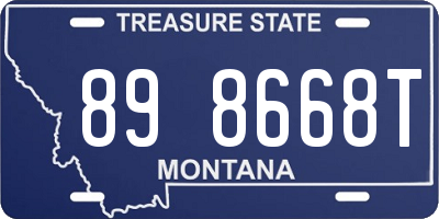 MT license plate 898668T