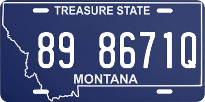 MT license plate 898671Q