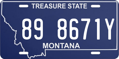 MT license plate 898671Y