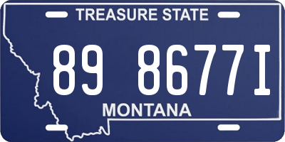 MT license plate 898677I