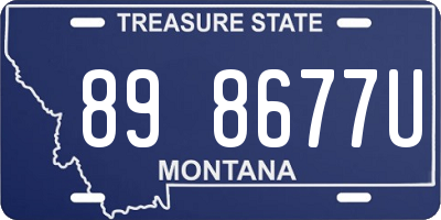 MT license plate 898677U
