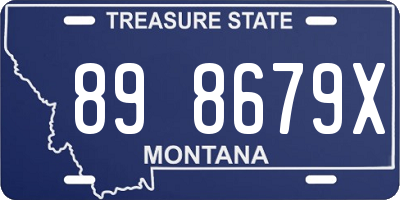 MT license plate 898679X