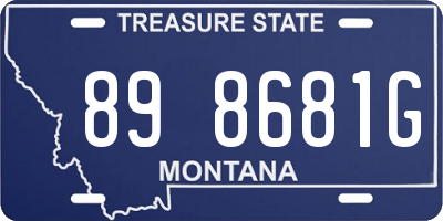 MT license plate 898681G