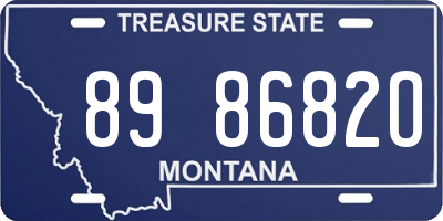 MT license plate 898682O