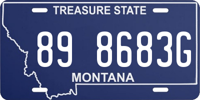 MT license plate 898683G