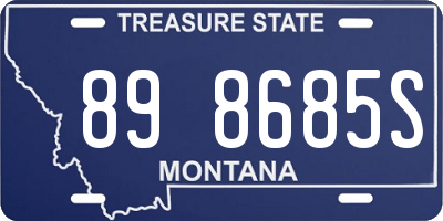 MT license plate 898685S