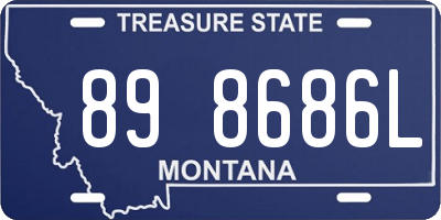 MT license plate 898686L