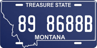 MT license plate 898688B