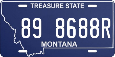 MT license plate 898688R
