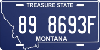 MT license plate 898693F