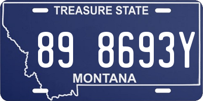 MT license plate 898693Y
