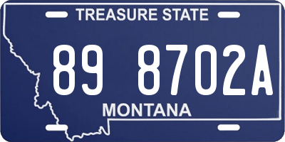MT license plate 898702A