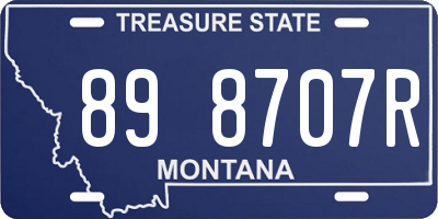 MT license plate 898707R