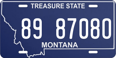 MT license plate 898708O