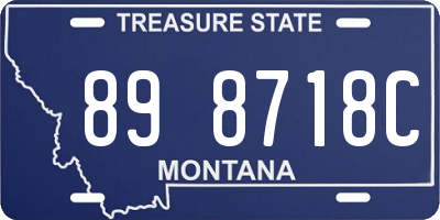 MT license plate 898718C