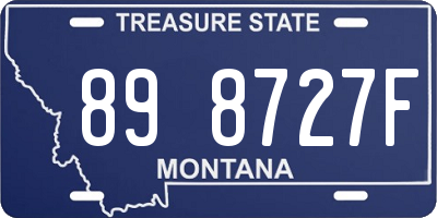 MT license plate 898727F