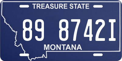 MT license plate 898742I
