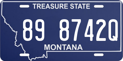MT license plate 898742Q