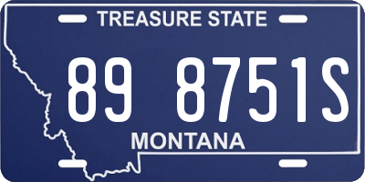 MT license plate 898751S