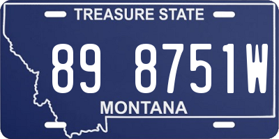 MT license plate 898751W