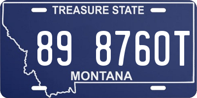 MT license plate 898760T
