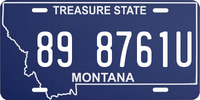 MT license plate 898761U