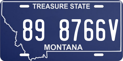 MT license plate 898766V