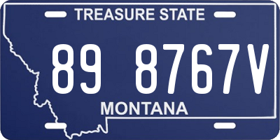 MT license plate 898767V