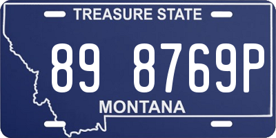 MT license plate 898769P
