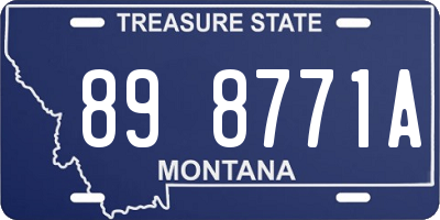 MT license plate 898771A