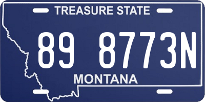 MT license plate 898773N