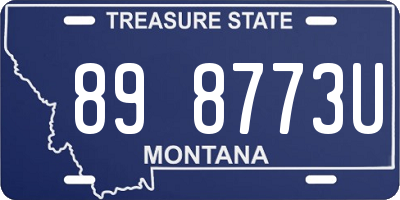 MT license plate 898773U