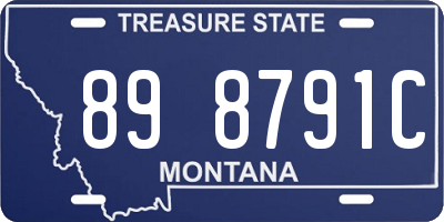 MT license plate 898791C