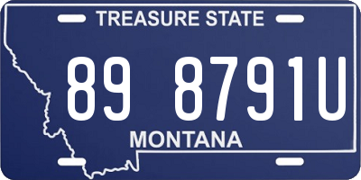 MT license plate 898791U