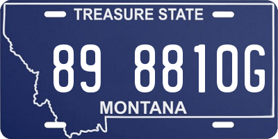 MT license plate 898810G