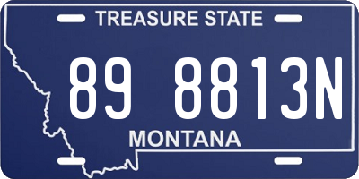 MT license plate 898813N