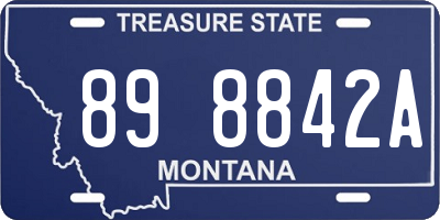 MT license plate 898842A