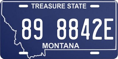 MT license plate 898842E