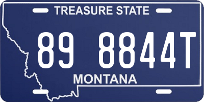 MT license plate 898844T