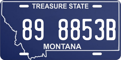 MT license plate 898853B