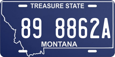 MT license plate 898862A
