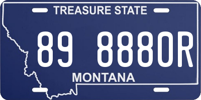 MT license plate 898880R