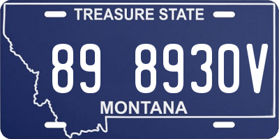 MT license plate 898930V