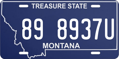MT license plate 898937U